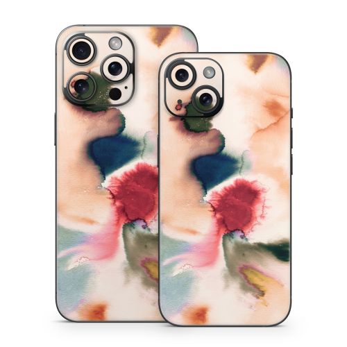 Abstract Watercolor Mineral iPhone 15 Series Skin