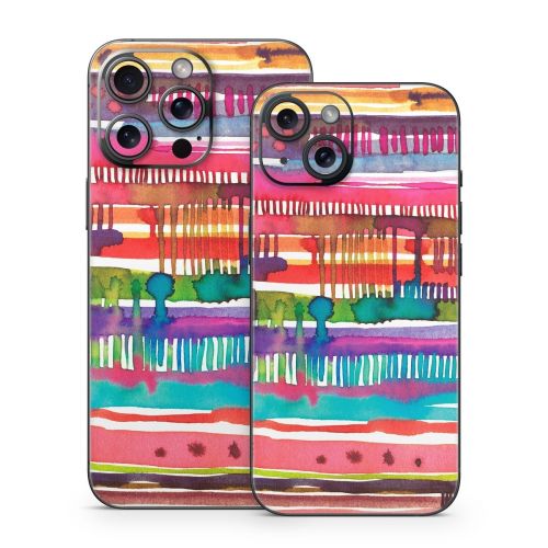 Watercolor Lines iPhone 15 Series Skin