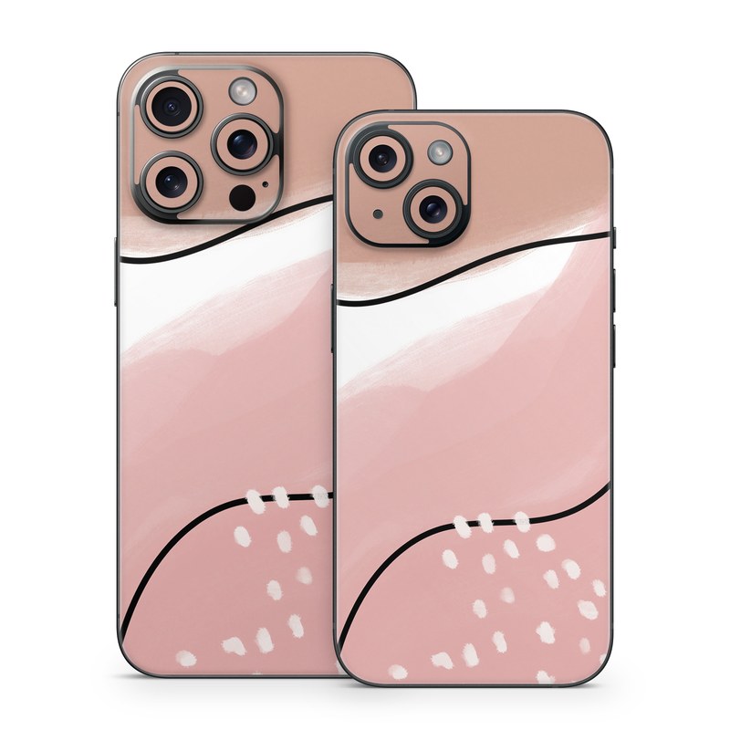 iPhone 15 Series Skin design of Skin, Pink, Nose, Peach, Shoulder, Lip, Neck, Line, Joint, Ear, Footwear, Material Property, Clip Art, Graphics, Illustration, with white, pink, brown, black colors