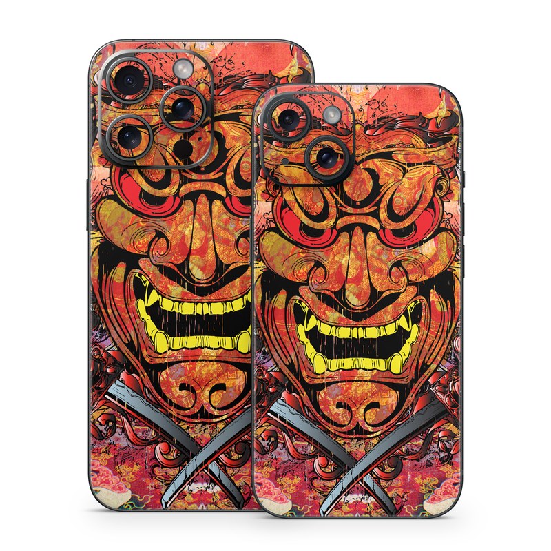 iPhone 15 Series Skin design of Art, Psychedelic art, Visual arts, Illustration, Fictional character, Demon, with red, orange, yellow colors