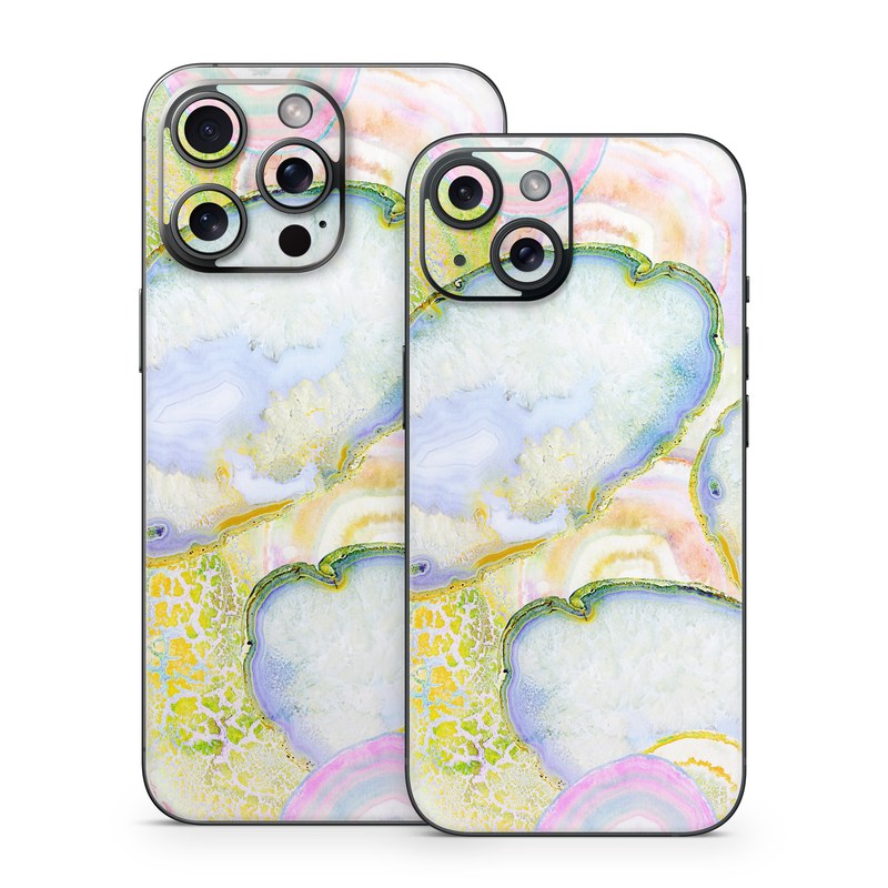 iPhone 15 Series Skin design of Watercolor paint, Illustration, Paint, Child art, Art, with blue, purple, green, yellow, pink colors