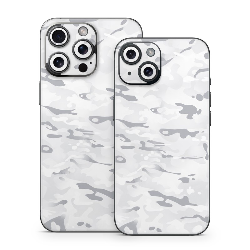 iPhone 15 Series Skin design of Vertebrate, Mammal, Grey, Pattern, Monochrome, Art, Monochrome photography, Rock, Font, Winter, with white, gray colors