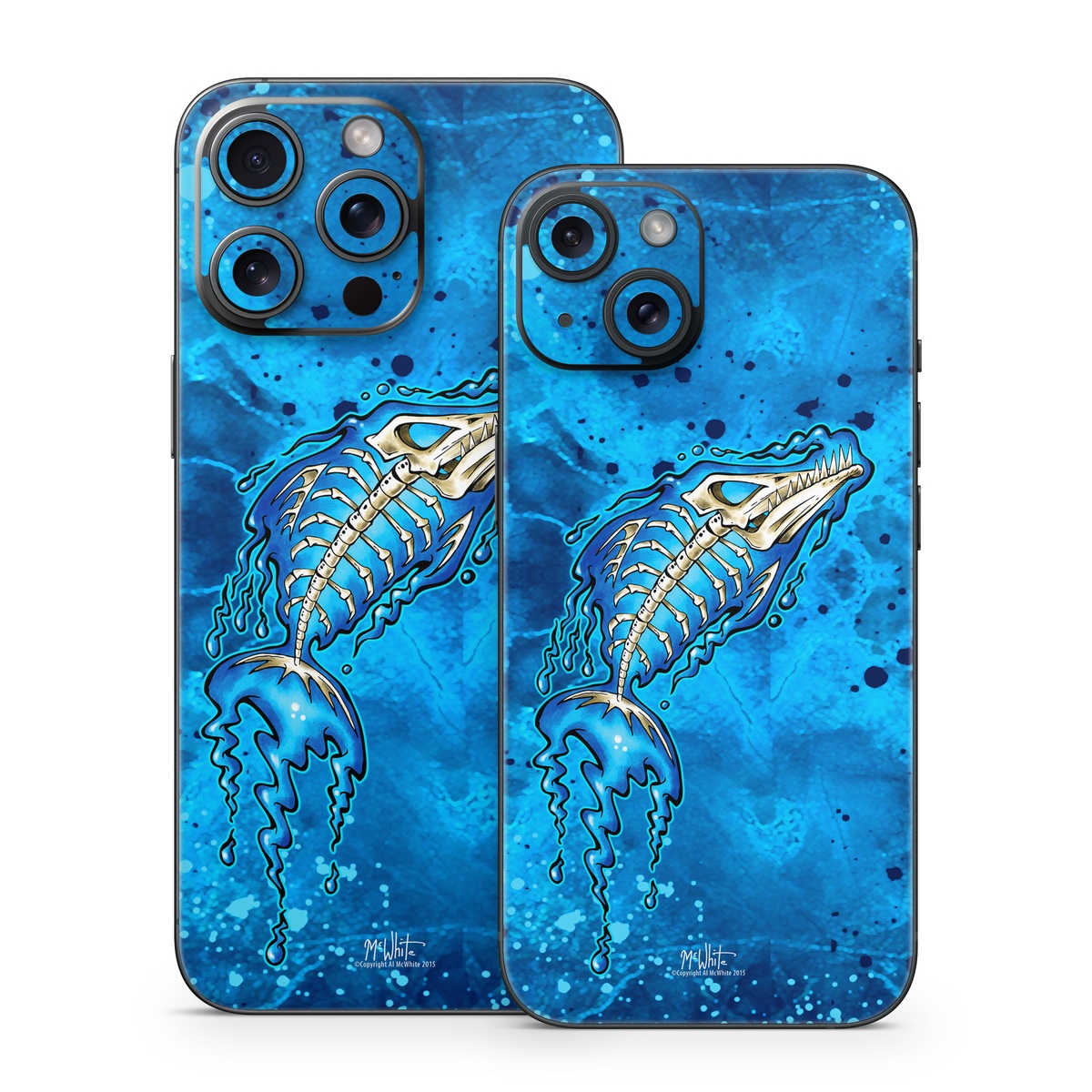 iPhone 15 Series Skin design of Blue, Water, Aqua, Electric blue, Illustration, Graphic design, Liquid, Graphics, Marine biology, Art, with blue, white colors
