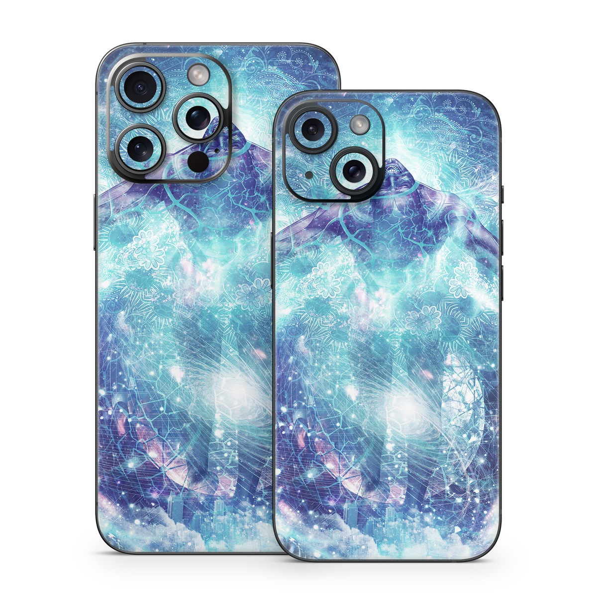 iPhone 15 Series Skin design of Outer space, Astronomical object, Universe, Space, Sky, Atmosphere, Fractal art, Nebula, Science, Star, with blue, black, red, yellow, white colors
