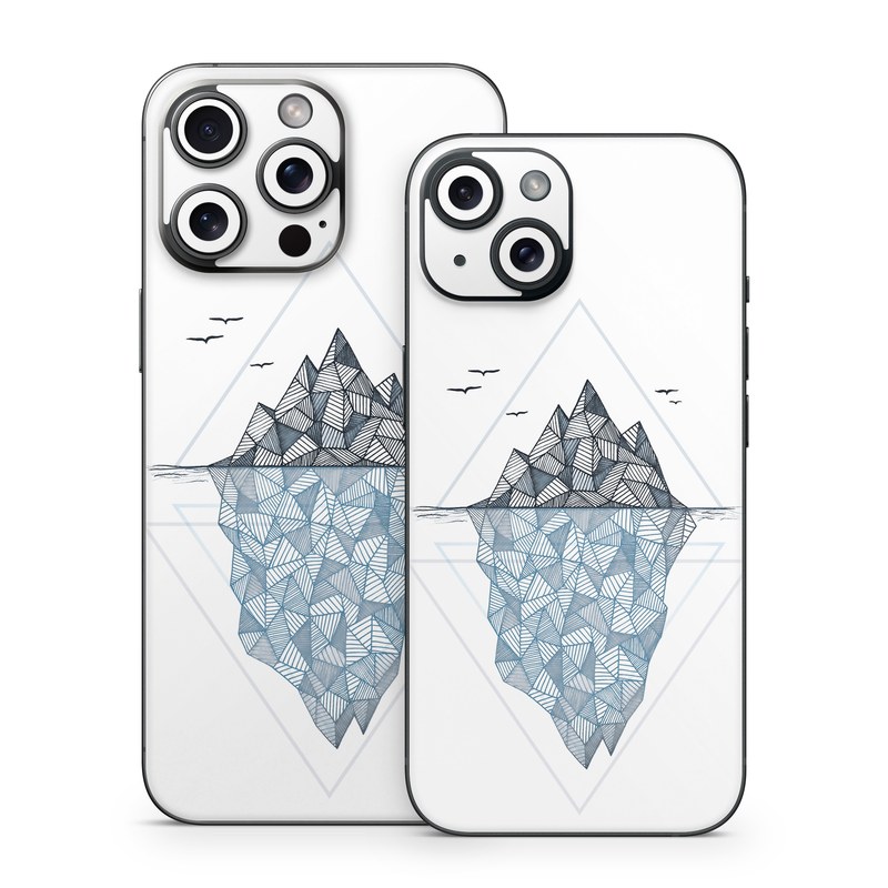 iPhone 15 Series Skin design of Line, Illustration, Design, Symmetry, Pattern, Triangle, Art, with white, black, gray, blue colors