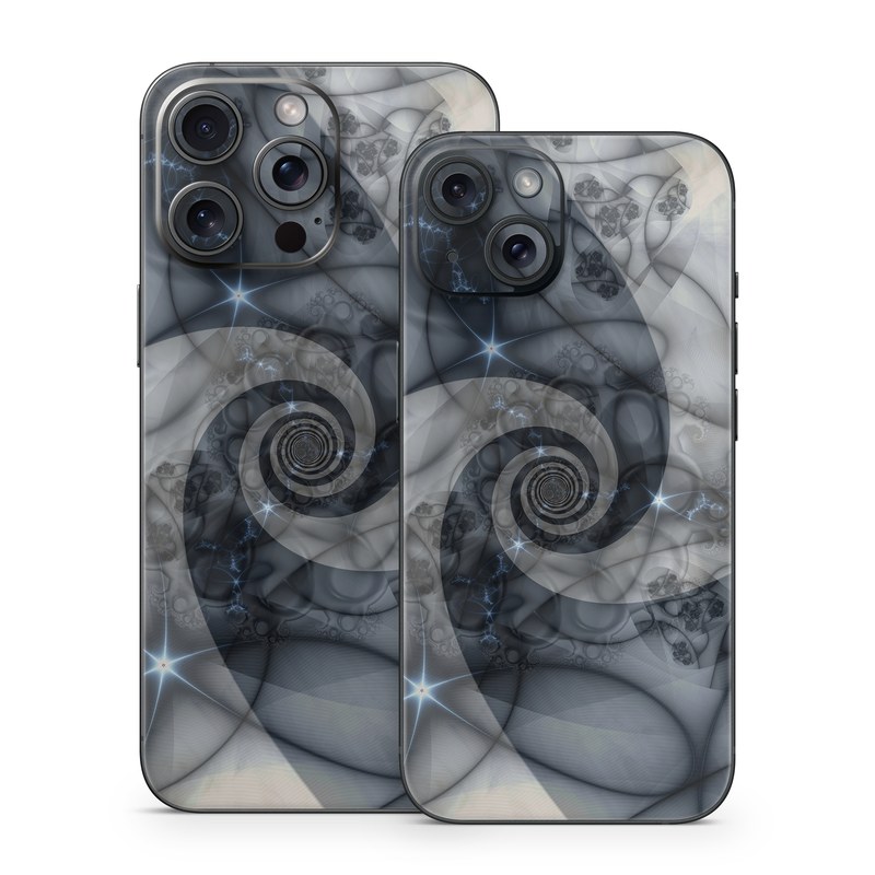 iPhone 15 Series Skin design of Eye, Drawing, Black-and-white, Design, Pattern, Art, Tattoo, Illustration, Fractal art, with black, gray colors