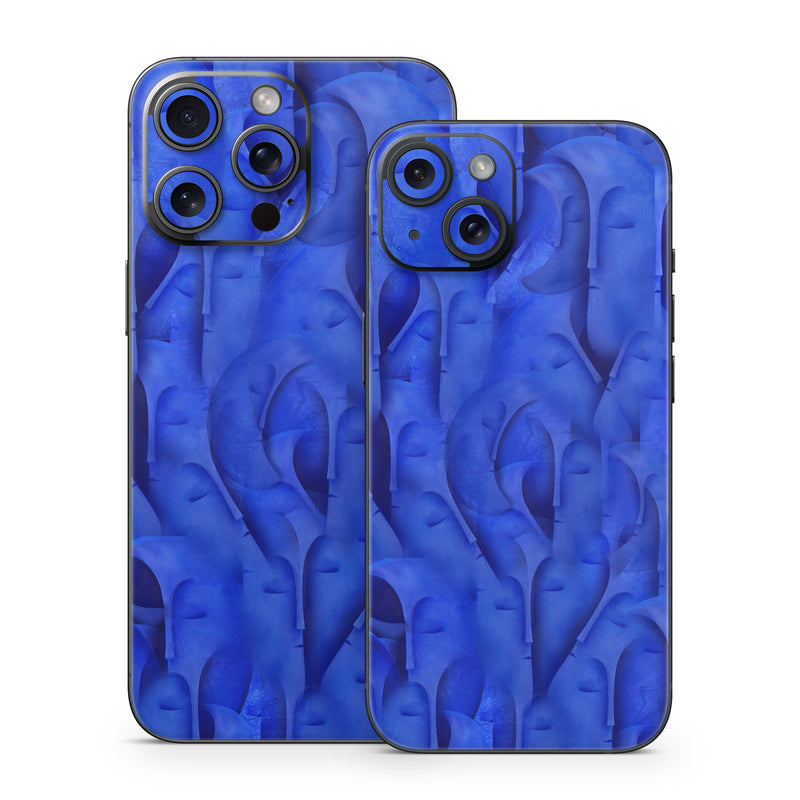iPhone 15 Series Skin design of Blue, Graphics