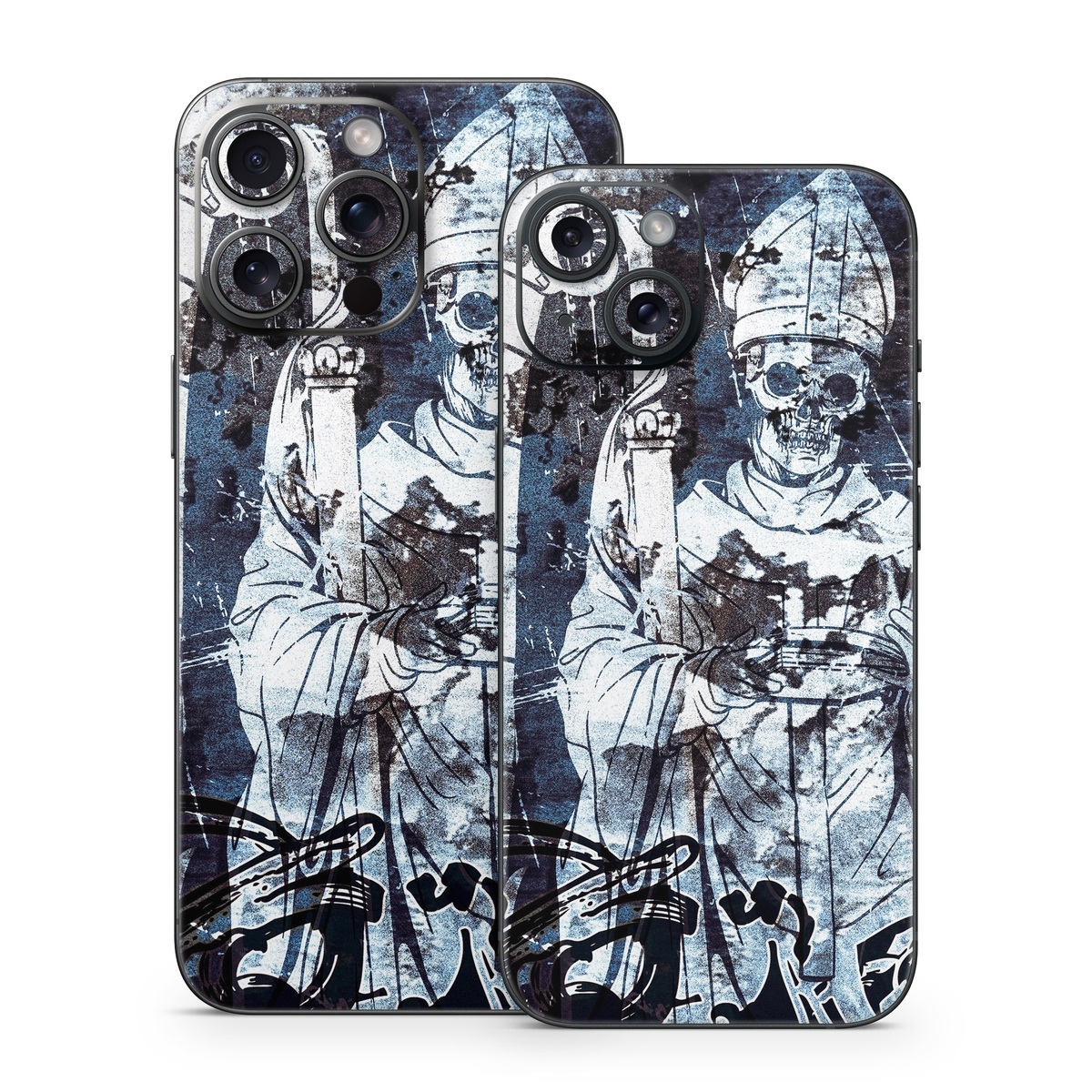 iPhone 15 Series Skin design of Illustration, Art, Monochrome, Visual arts, Drawing, Black-and-white, Graphic design, Fictional character, Fiction, Sketch, with white, black, blue, gray colors