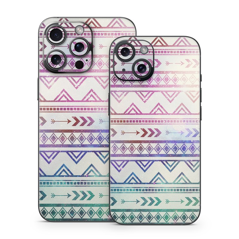 iPhone 15 Series Skin design of Pattern, Line, Teal, Design, Textile, with gray, pink, yellow, blue, black, purple colors