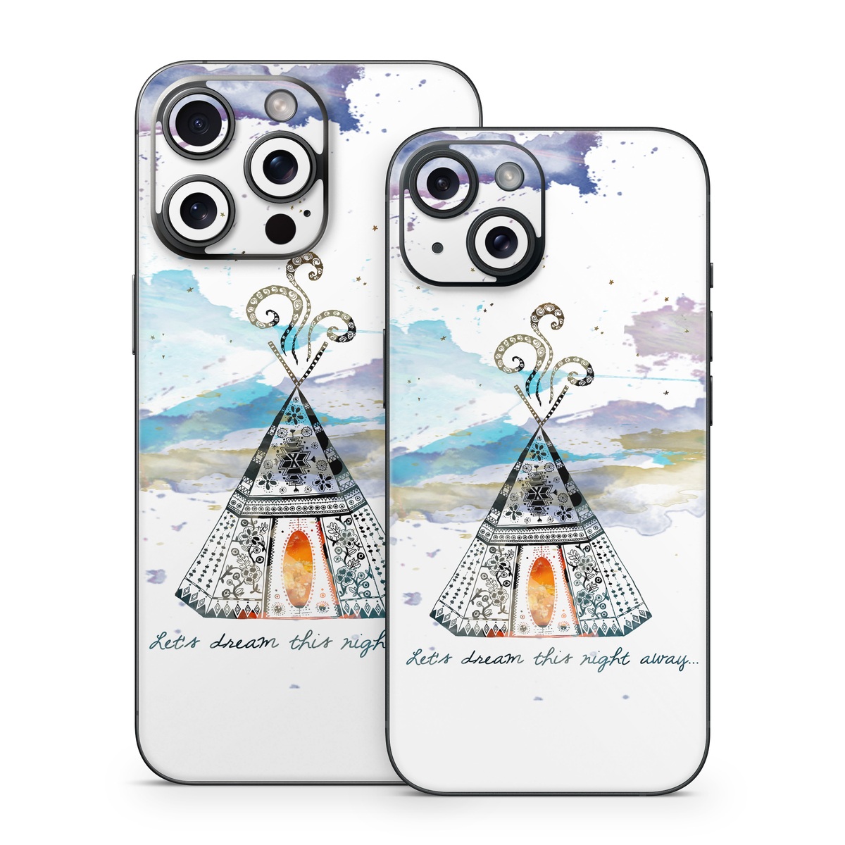 iPhone 15 Series Skin design of Illustration, Art, Graphics, Pole, Drawing, with blue, yellow, black, orange, purple colors