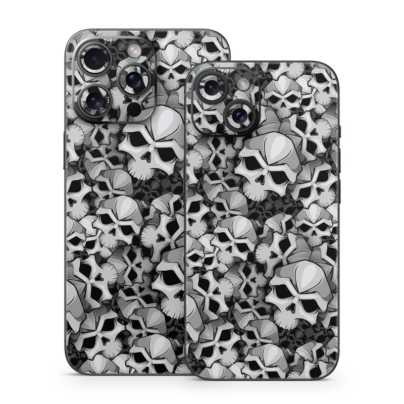 iPhone 15 Series Skin design of Pattern, Black-and-white, Monochrome, Ball, Football, Monochrome photography, Design, Font, Stock photography, Photography, with gray, black colors