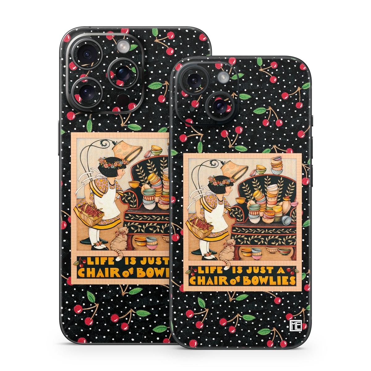 iPhone 15 Series Skin design of Poster, Illustration, Christmas eve, Christmas, Art, with black, red, green, orange, yellow colors