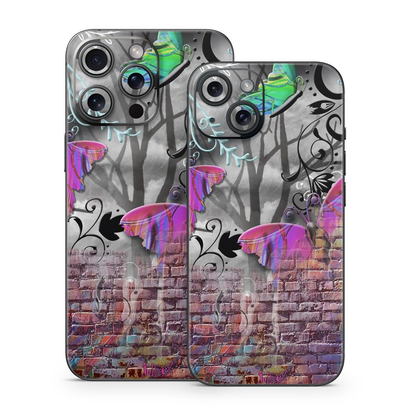 iPhone 15 Series Skin design of Purple, Graphic design, Art, Pattern, Graffiti, Organism, Street art, Wall, Font, Illustration, with red, black, gray, purple, orange, blue, green colors