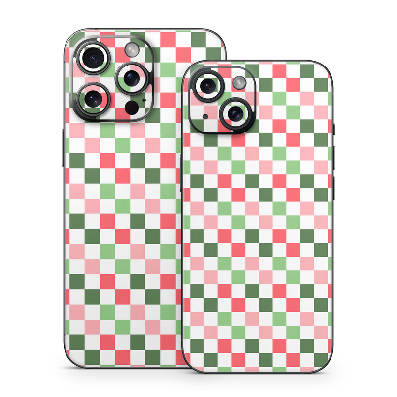 iPhone 15 Series Skin design of Red, Design, Graphics, with white, green, red, pink colors