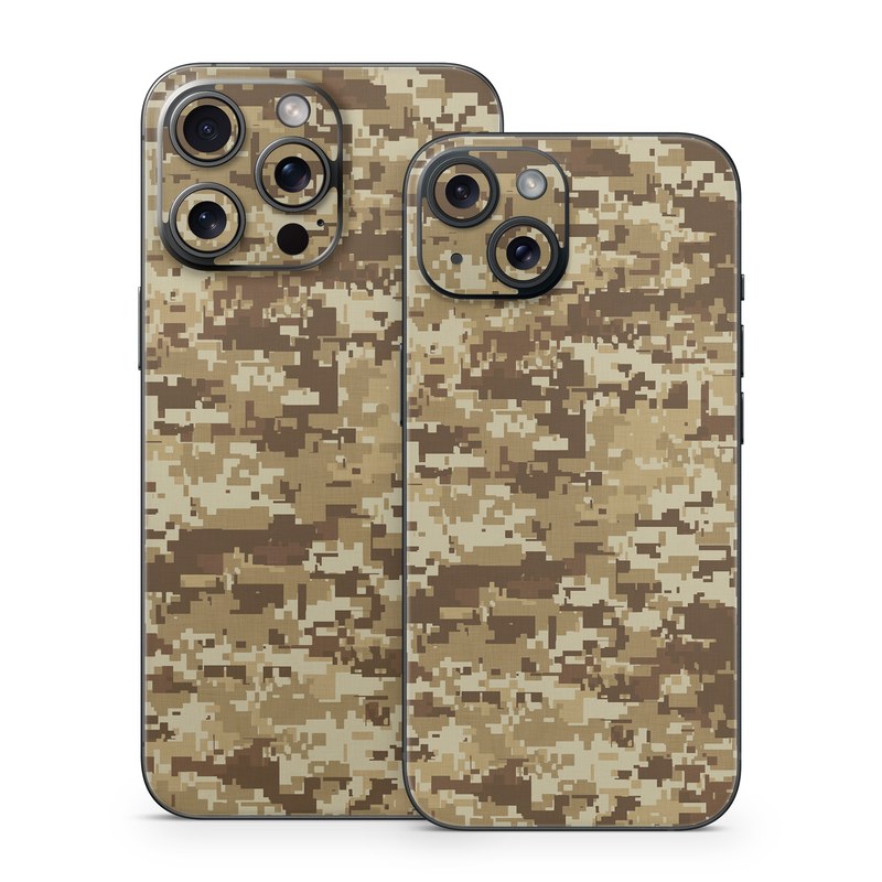 iPhone 15 Series Skin design of Military camouflage, Brown, Pattern, Camouflage, Wall, Beige, Design, Textile, Uniform, Flooring, with brown colors