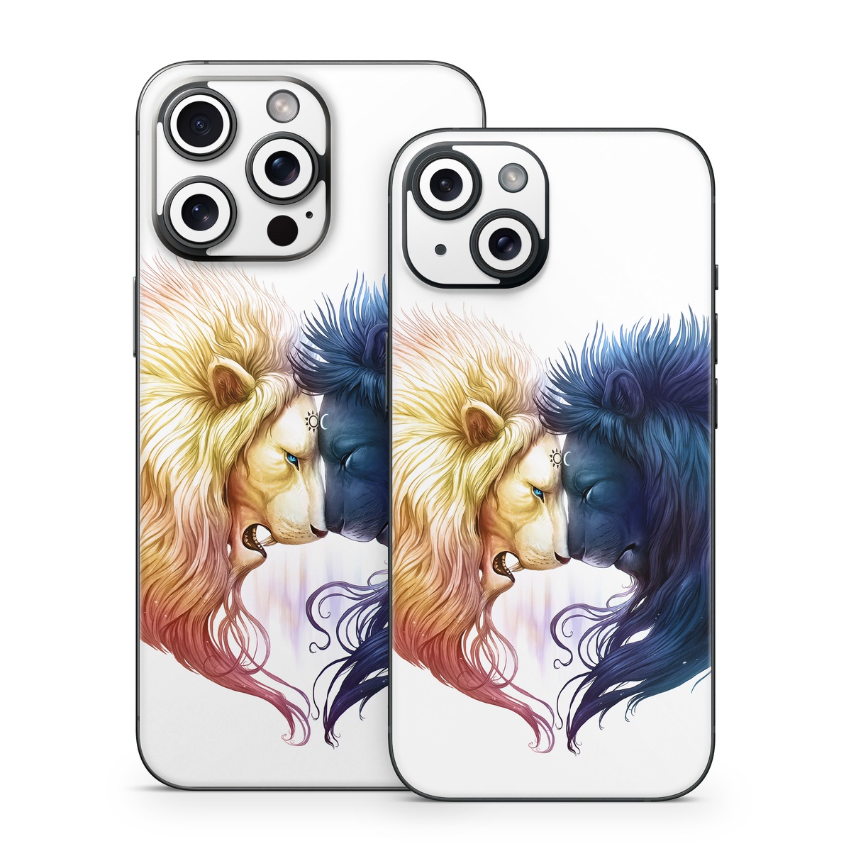 iPhone 15 Series Skin design of Vertebrate, Eyelash, Mammal, Ear, Gesture, Cartoon, Art, Painting, Happy, Paint, with white, black, blue, orange, yellow, red, purple colors