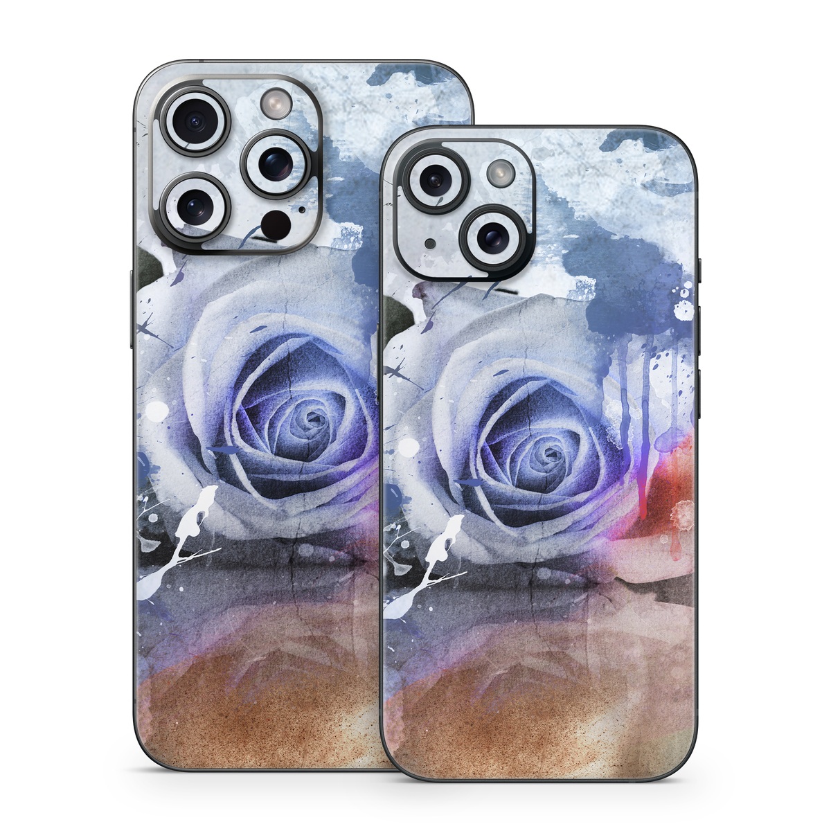 iPhone 15 Series Skin design of Watercolor paint, Painting, Illustration, Graphic design, Art, Paint, Visual arts, Design, Acrylic paint, Graphics, with red, white, black, orange, pink colors