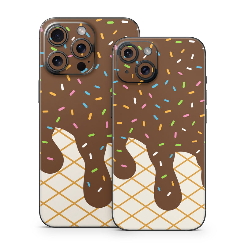 iPhone 15 Series Skin design, with white, brown, yellow, green, pink, orange, blue colors
