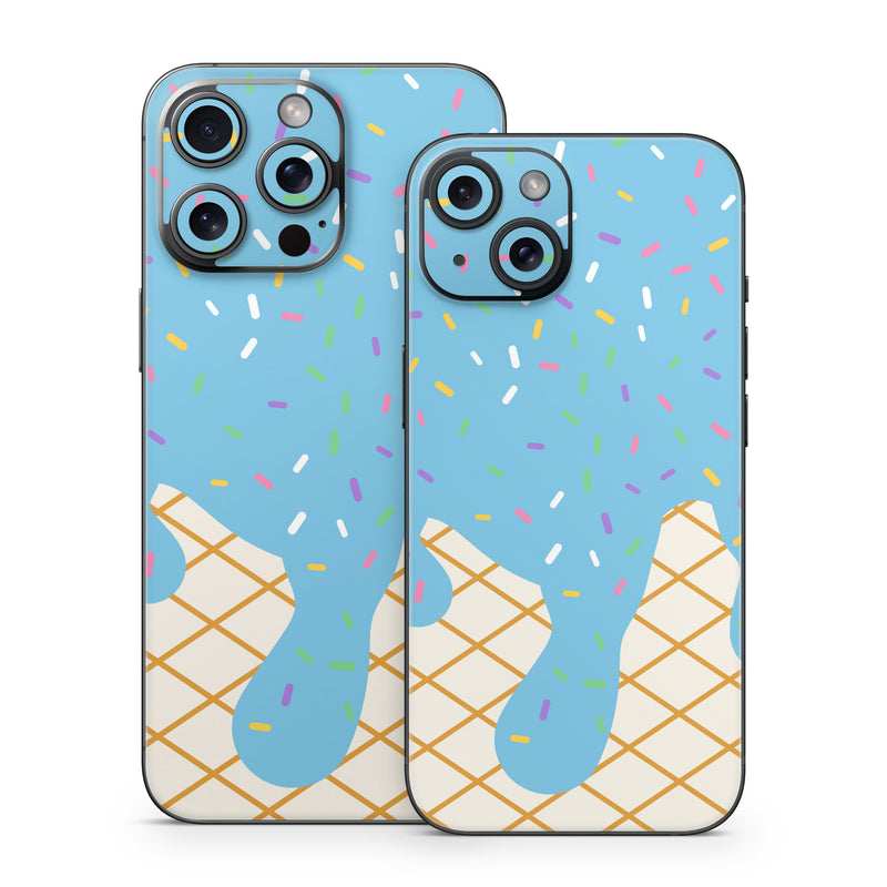 iPhone 15 Series Skin design, with white, brown, yellow, green, pink, orange, blue colors