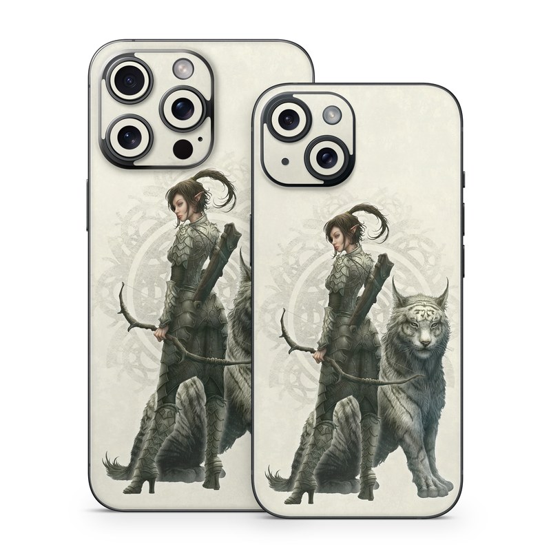 iPhone 15 Series Skin design of Illustration, Fictional character, Drawing, Woman warrior, Art, Mythology, Sketch, with gray, black, pink, yellow, green colors