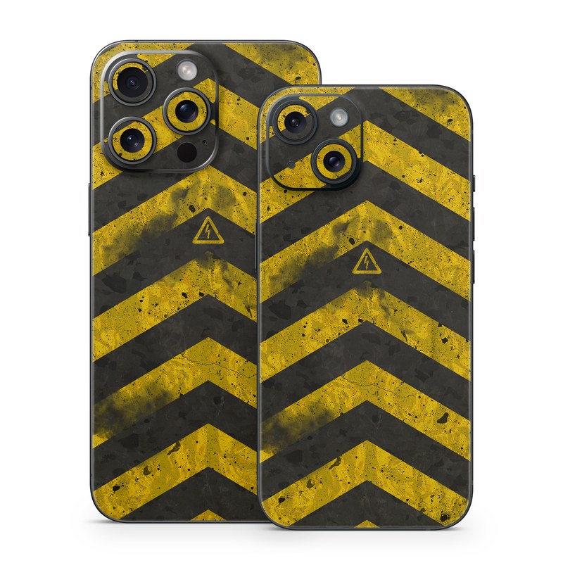 iPhone 15 Series Skin design of Colorfulness, Road surface, Yellow, Rectangle, Asphalt, Font, Material property, Parallel, Tar, Tints and shades, with black, gray, yellow colors