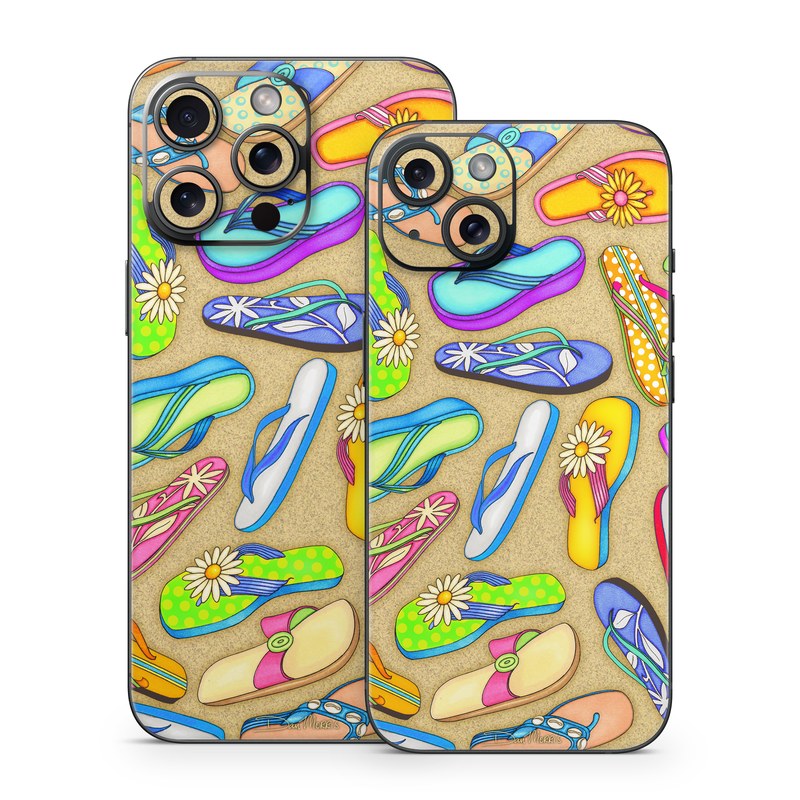 iPhone 15 Series Skin design of Pattern, Design, Visual arts, Footwear, Art, with gray, green, blue, pink, purple, orange colors