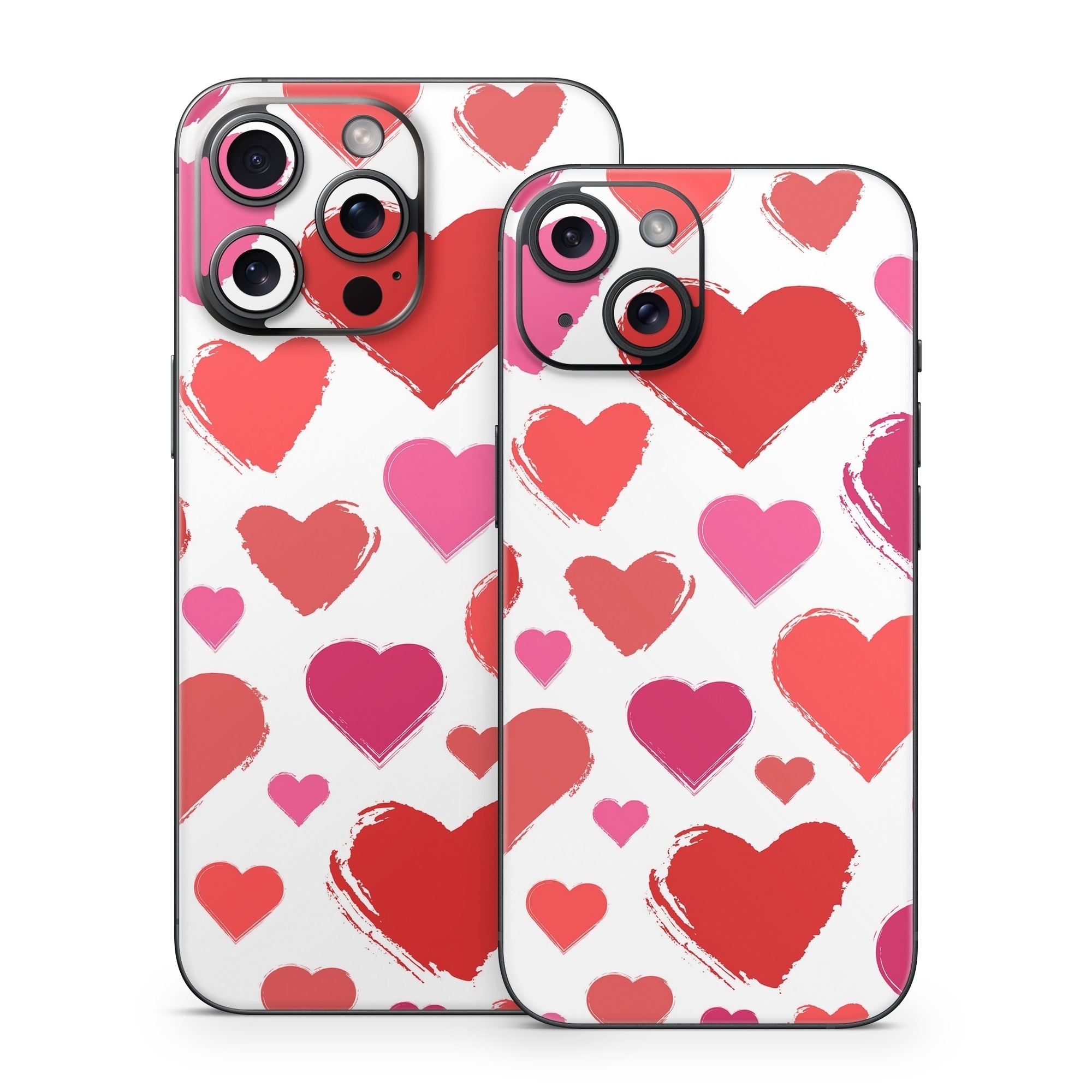iPhone 15 Series Skin design of Photograph, Organ, Human body, Red, Pink, Material property, Pattern, Font, Magenta, Heart, with white, red, pink colors