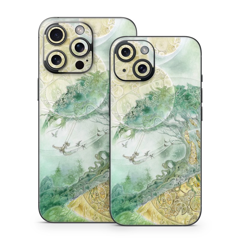 iPhone 15 Series Skin design of Illustration, Organism, Art, World, Fictional character, with green, yellow, brown colors