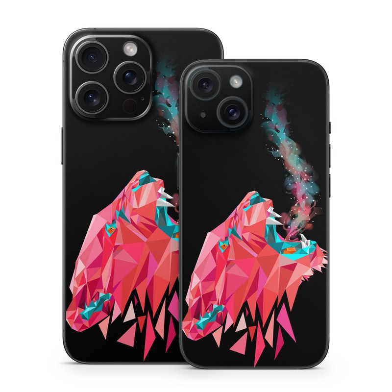 iPhone 15 Series Skin design of Pink, Graphic design, Illustration, Design, Organism, Graphics, Font, Art, Animation, Pattern, with black, red, pink, gray colors