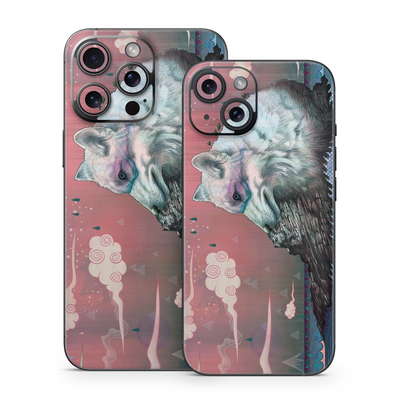 iPhone 15 Series Skin design of Illustration, Art, with gray, black, blue, red, purple colors