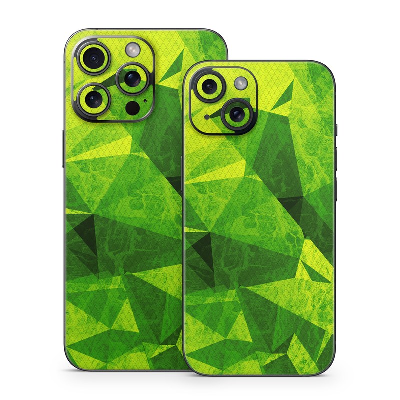 iPhone 15 Series Skin design of Green, Pattern, Leaf, Design, Illustration, with green colors