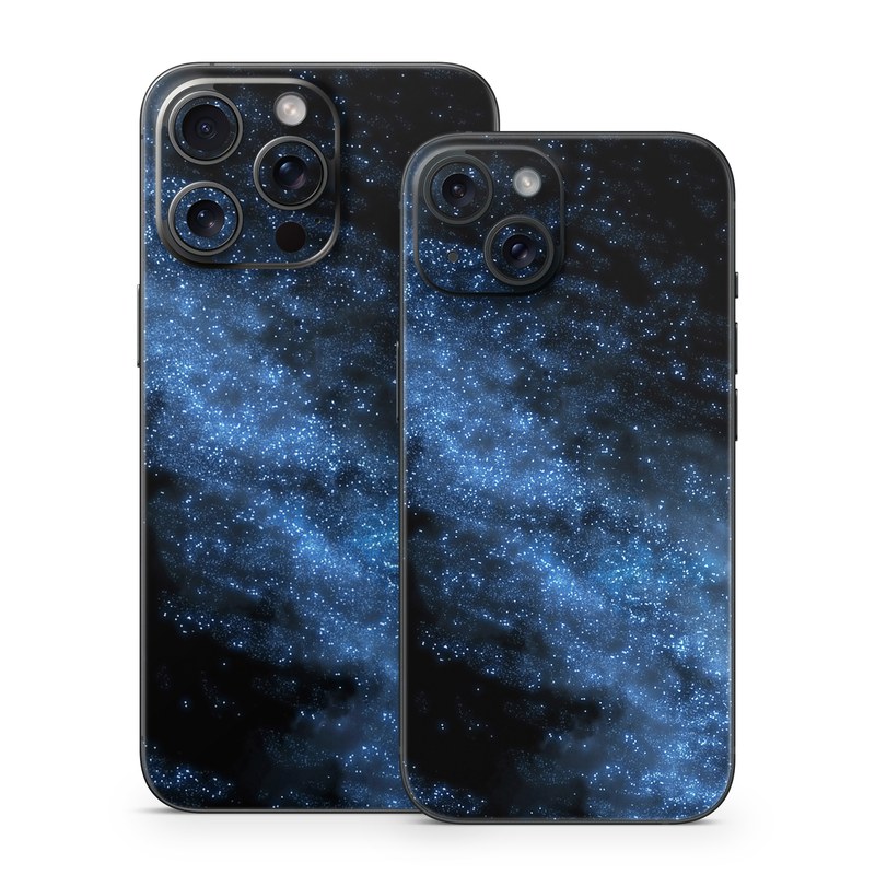 iPhone 15 Series Skin design of Sky, Atmosphere, Black, Blue, Outer space, Atmospheric phenomenon, Astronomical object, Darkness, Universe, Space, with black, blue colors