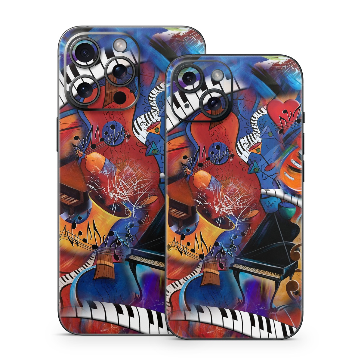 iPhone 15 Series Skin design of Art, Graffiti, Mural, Modern art, Street art, Psychedelic art, Fictional character, Graphic design, Visual arts, Animated cartoon, with black, red, blue, gray, green colors