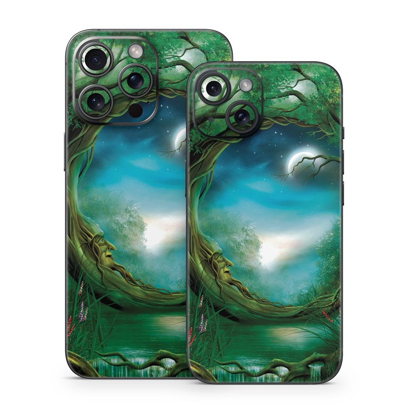 iPhone 15 Series Skin design of Fractal art, Art, Organism, Fictional character, Earth, Cg artwork, with black, blue, green, gray colors