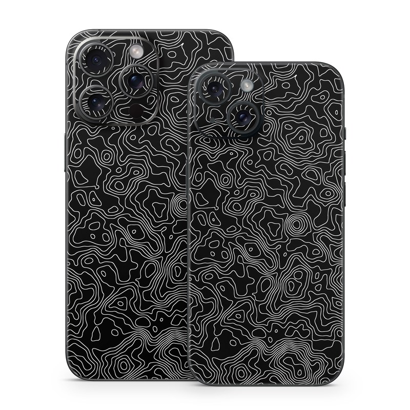 iPhone 15 Series Skin design of Art, Motif, Pattern, Symmetry, Monochrome, Circle, Font, Visual arts, Illustration, Monochrome photography, with black, gray colors