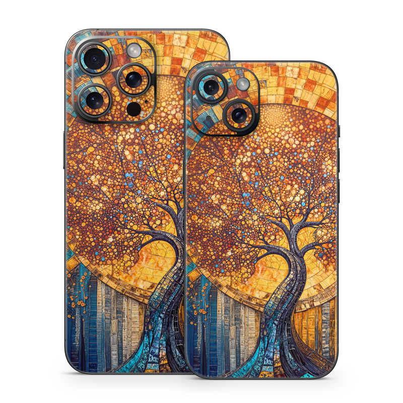 iPhone 15 Series Skin design of Art, Visual arts, Modern art, Creative arts, Paint, Graphics, Art Paint, Acrylic paint, with yellow, orange, blue, green, black, gray, blue colors