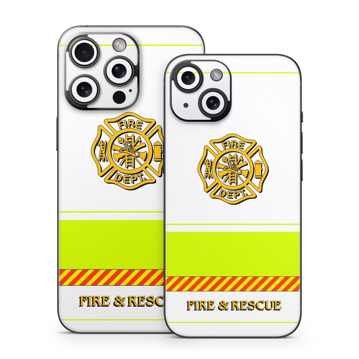 iPhone 15 Series Skin design of Yellow, Line, Font, Military rank, with white, green, red, yellow colors