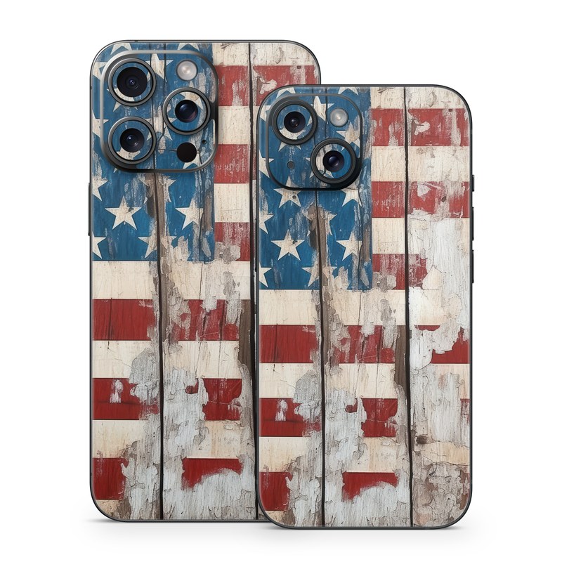 iPhone 15 Series Skin design of Flag of the united states, World, Rectangle, Textile, Line, Wall, Flag, Symmetry, Tints and shades, Pattern, with red, blue, white, brown, gray, black colors