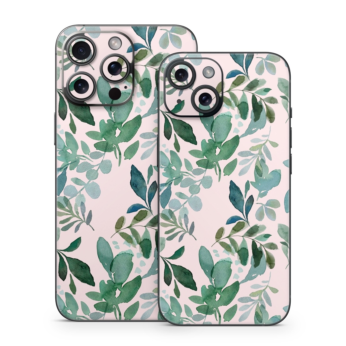 iPhone 15 Series Skin design of Pattern, Green, Leaf, Design, Plant, Tree, Military camouflage, with white, green, blue colors