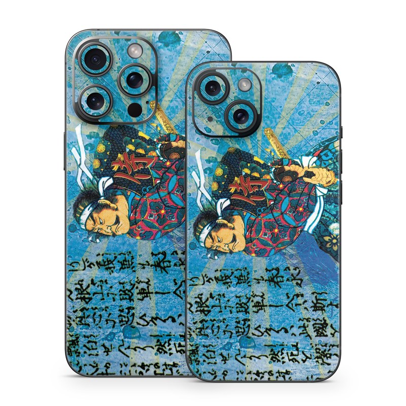 iPhone 15 Series Skin design of Art, Illustration, Painting, with blue, black, gray, green, red colors
