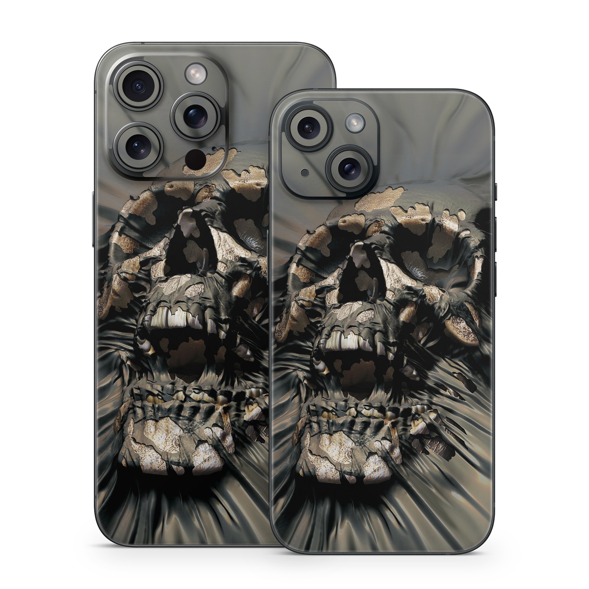 iPhone 15 Series Skin design of Cg artwork, Fictional character, Illustration, Demon, Fiction, Supervillain, Mythology, Art, with black, green, gray, red colors