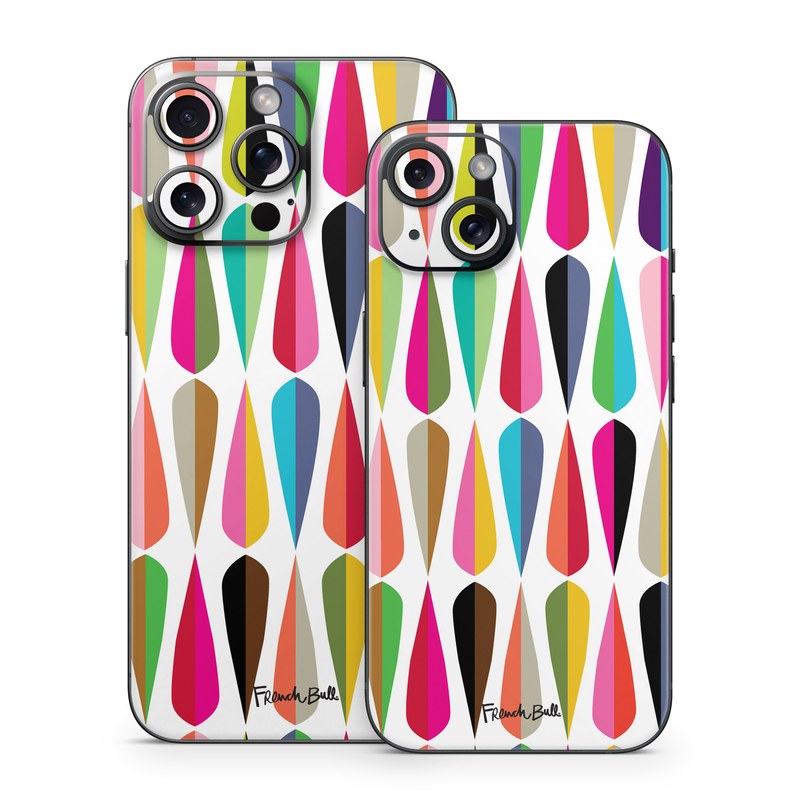iPhone 15 Series Skin design of Colorfulness, Font, Pink, Magenta, Material property, Art, Symmetry, Circle, Pattern, Tints and shades, with white, blue, pink, purple, orange, red, yellow, green, purple colors