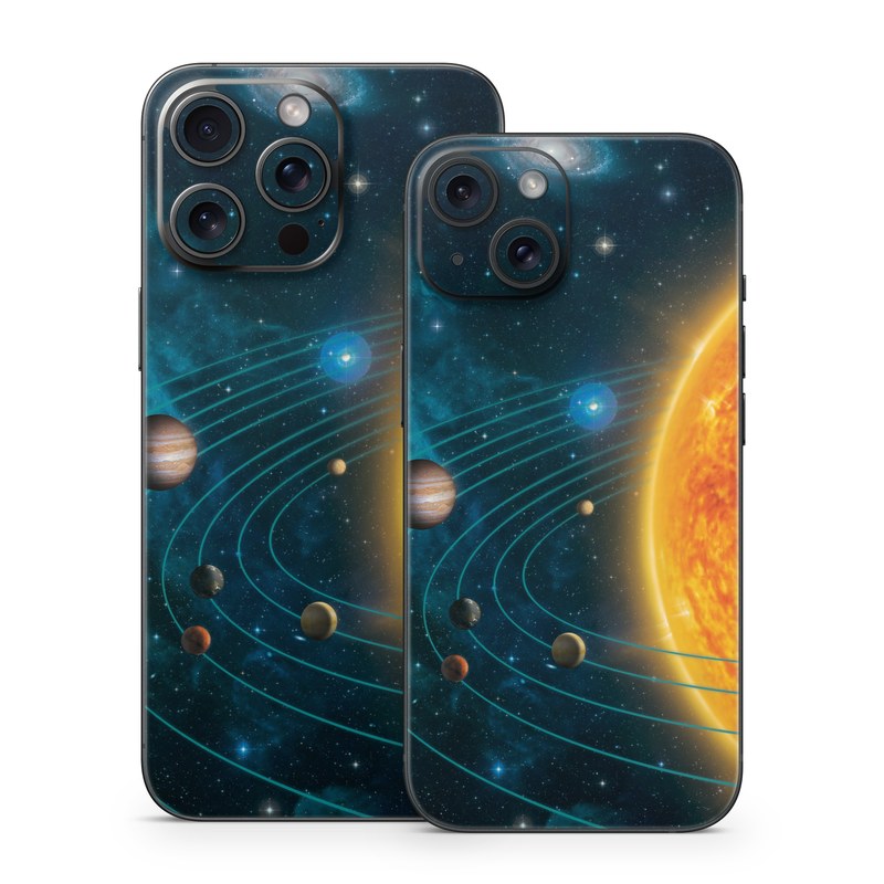 iPhone 15 Series Skin design of Astronomical object, Universe, Outer space, Galaxy, Astronomy, Atmosphere, Space, Planet, Science, Sky, with red, yellow, black, blue, brown, white colors