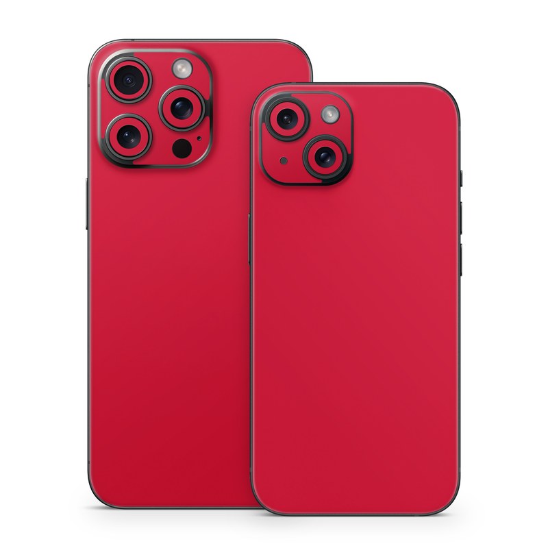 iPhone 15 Series Skin design of Red, Pink, Maroon, Purple, Orange, Violet, Magenta, Material property, Font, Peach, with red colors
