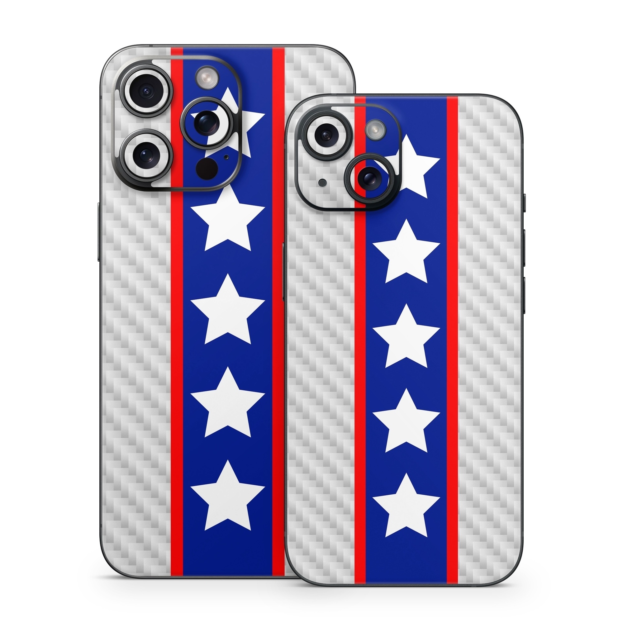 iPhone 15 Series Skin design of Flag of the united states, Flag, Font, Parallel, Electric blue, Rectangle, Pattern, Flag Day (USA), Symbol, Carmine, with gray, white, blue, red colors