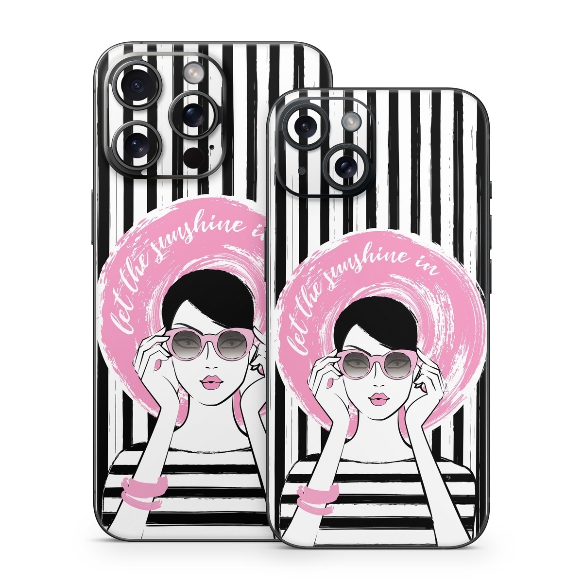 iPhone 15 Series Skin design of Organ, Vision care, Purple, Pink, Violet, Font, Eyewear, Magenta, Line, Art, with black, white, pink, gray colors