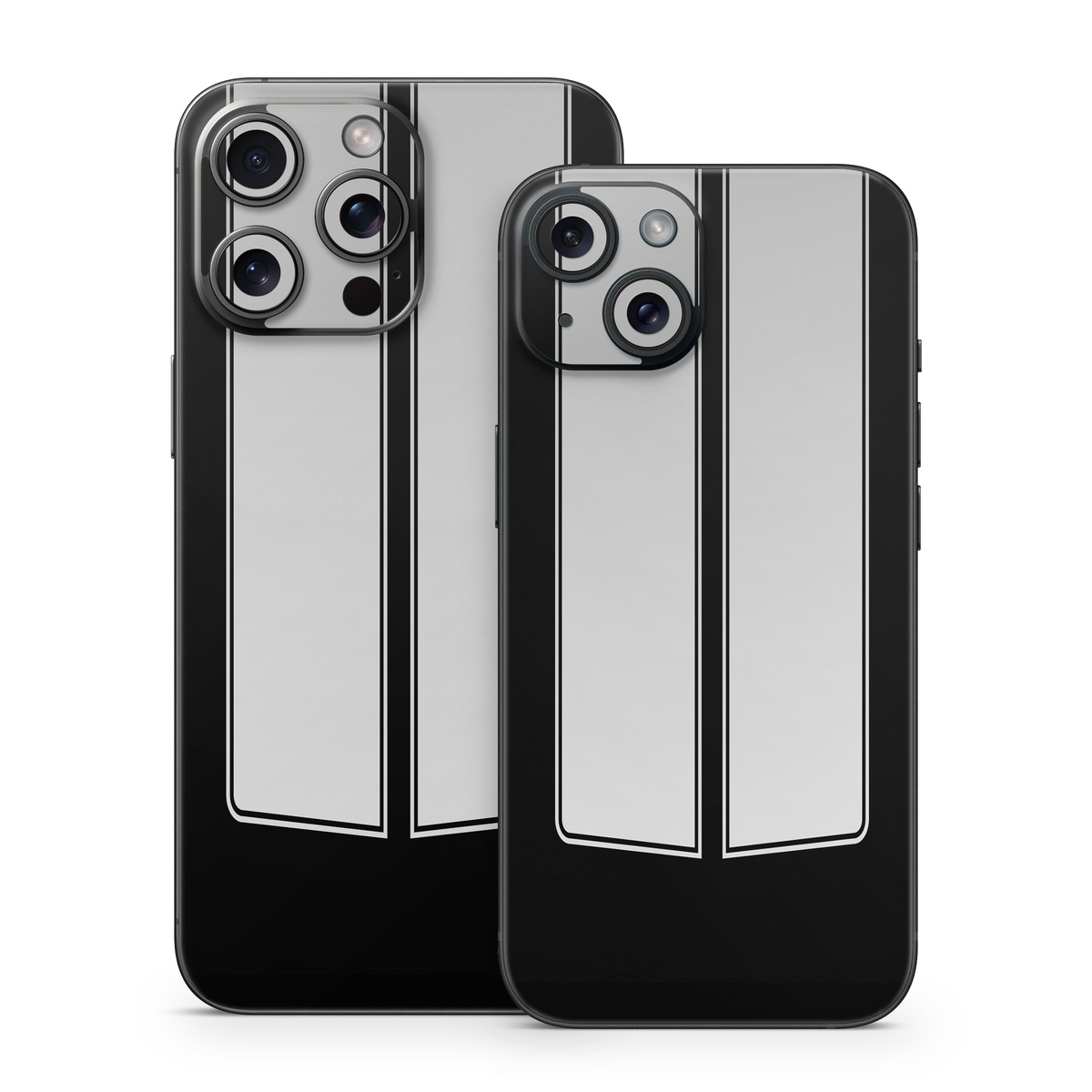iPhone 15 Series Skin design of Font, Architecture, Rectangle, with black, gray colors