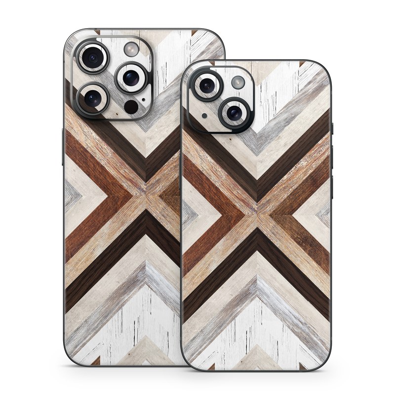iPhone 15 Series Skin design of Architecture, Line, Pattern, Brown, Symmetry, Wood, Design, Building, Facade, Material property, with white, brown, gray colors