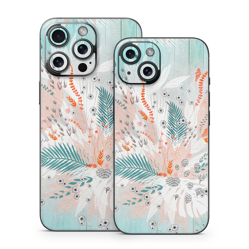 iPhone 15 Series Skin design of Aqua, Turquoise, Graphic design, Line, Teal, Illustration, Watercolor paint, Design, Tree, Pattern, with blue, red, orange, white, gray colors