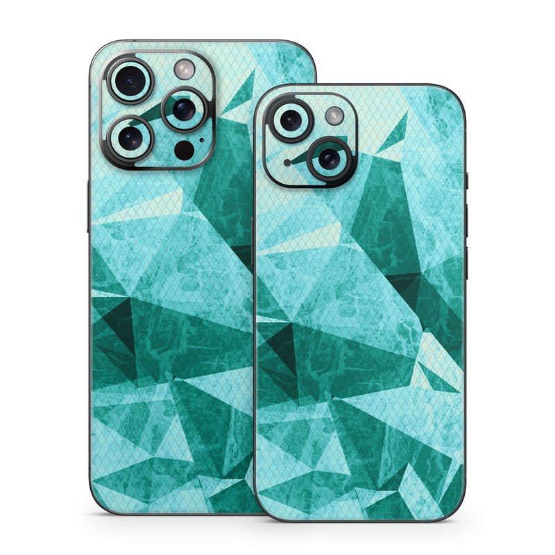 iPhone 15 Series Skin design of Aqua, Blue, Pattern, Turquoise, Illustration, Teal, Design, Line, Graphic design, with blue colors